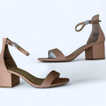 Lulus Ankle Heels Strap gold rose in size 7 Photo 3