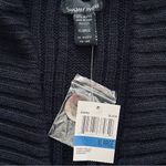 Sweater Project  Black Shawl Collar Crop Cropped Ribbed Cardigan Sweater XL NEW Photo 2