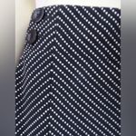 Ann Taylor Cotton Knit Short Straight Lined Skirt Button BLK/WH Side Zip SASSY Photo 10