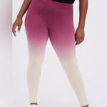 Torrid Women's NWT Dip Dye Red & Tan Full Length Mid Rise Premium Leggings 3X Photo 2