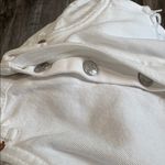 ZARA  White Jean Shorts High-Waisted Frayed Hem size 6 Photo 4