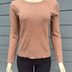 J.Crew Mercantile Womens XS Sweater Crew Neck Brown Long Sleeve Wool Blend Photo 0
