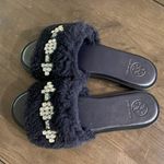 Tory Burch Black Aspen Sherling Slide Sandal Size 6 Photo 3