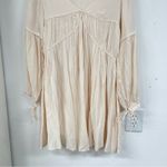 Sancia Anita Cream Silk Boho Babydoll Dress Mini Womens S V Neck Cottage Core Photo 2
