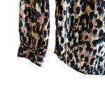 Beach Lunch Lounge Women Top S Abstract Animal Print Button Up Viscose Mob Wife Photo 3