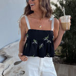 Vestique  Embroidered Tank Top Photo 1