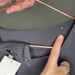 Naked Zebra Gray Wide Legged Ruched Waist Short Sleeved Jumpsuit size Large NWT Photo 8