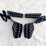 Born on Fifth for Antonio Melani Emily Black Velvet Pearl Platform Pumps Size 6 Photo 4