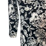 Lauren Ralph Lauren Black & White Floral Long Sleeve Wrap Style Dress Women Sz 2 Photo 3