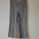 Ann Taylor  The Flare Pant Ginghanm Monochrome Checkered Trousers Size 8 Photo 3