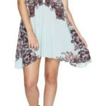 Free People NWT Intimately  Y2k Marsha Lace Slip Dress  Turquoise Blue Floral S Photo 0