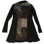 Bali CHIC Tunic- EUC- Size Medium, Black w/ Neutral Colors, Flattering Design Photo 1