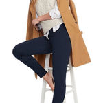 Old Navy  Med. Navy Blue High-Waisted Stevie Skinny Ankle Pants work attire​ Photo 0