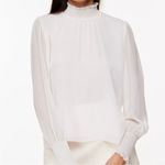 Aritzia Wilfred Valencia Blouse in White Size S Long Sleeve Chiffon Photo 1