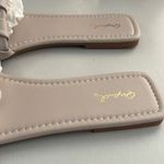 Qupid Warm Gray Braided Leather Strap Flat Slide Sandals Shoes Size 8 New Photo 4