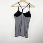 Lululemon  Power Y Black Grey Striped Activewear Tank Top Women's Size 8 Photo 1