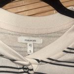 Maurice's Maurice’s Striped Henley Pullover cream black striped long sleeve top shirt S Photo 4