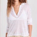 James Perse  Women’s‎ Fine Gauge Open Knit Polo Top Size XS or 0 Photo 0