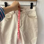 Reclaimed Vintage Ecru Cream Brown Stitching 90s Tapered Mom Fit Jeans 4 Tan Photo 3