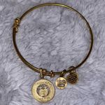 Angelica Teacher Adjustable Gold Tone Brass Bangle Bracelet Photo 4