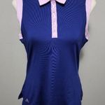 Adidas Golf blue/lilac sleeveless polo size medium Photo 0
