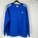 Adidas ESSENTIALS 3-STRIPES FLEECE SWEATSHIRT Size 1X Blue & White Plus unisex Photo 2