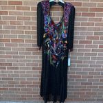 OLEG CASSINI Black Tie Gown 80's Beaded Dress Size 16 Photo 1