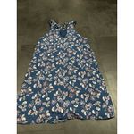 Blue Rain  Women's Size S‎ Blue Floral Bohemian Chiffon  Dress F-71 Photo 4