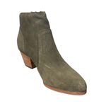 New! Violet & Red Cupid Suede Boot Bootie in Olive Green Photo 5