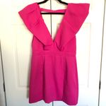 Luxxel Pink  Double Slit Open Back Puffy Sleeve Dress Size L Photo 2