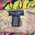 Caribbean Joe women dress floral, v-neck UPF S green blue Photo 2