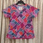 Vera Bradley Halo Printed V-Neck Scrub Top Photo 0