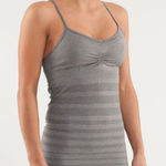 Lululemon  Ebb & Flow Tank Heathered Dark Classic Sport Grey Size 6 Athletic Top Photo 0