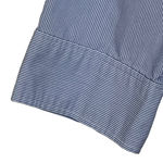 Ann Taylor  Button Up‎ Shirt Size 0 Blue White Striped 3/4 Sleeve Stretch Blend Photo 2