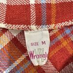 Wrangler Vintage Women's Plaid Flannel Belted Waist Length Shacket Shirt Coat M Photo 3