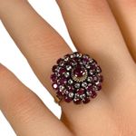 1940’s SOLID YELLOW GOLD GENUINE & SAPPHIRE THAI PRINCESS HAREM RING Photo 10