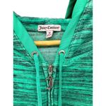 Juicy Couture Green Velour Zip Hoodie Crest Rhinestone Logo Y2K Tracksuit M Photo 2