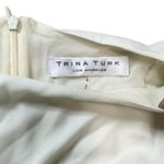 Trina Turk Ivory Empire Waist Midi Dress Silk Lined Short Sleeve Size 4 Photo 4