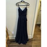 La Femme  27747 navy blue All Over sequin empire waist Blue Size 4 Photo 1