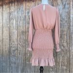 HYFVE Pink Smocked Sheer Long Sleeves Mini Dress Size M Photo 8