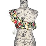 Lost + Wander (S) "Lush Adventure" Floral Ruffle One Shoulder Bikini Swim Top Photo 3