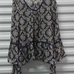 Anthropologie Blu Pepper Womens Blouse Size Small Blue Floral Boho Fairy Cottage Photo 0