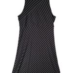 Athleta Santorini High Neck Tank Striped Sleeveless Dress XS Black Knee Length Photo 0