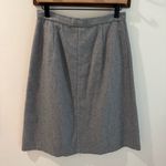 Vintage Late 60s Early 70s JC Penny Wool Blend Button Up Midi Skirt Grey Gray Size M Photo 3