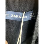 ZARA NWT  Knitwear Collection Short Sleeve Contrast Mock Neck Sweater S Black Photo 7