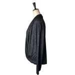 Slate + Willow  Sweater Women Large Black Knit Draped Crossover‎ Top Preppy Photo 6