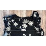 Anthropologie Liv Los Angeles Black Floral Embroidered Ruffled Blouse MEDIUM Photo 3
