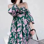 Keepsake WISTFUL MINI DRESS JADE BAROQUE Green Size M Photo 2