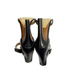 Ralph Lauren Collection Darcia Calfskin Sandal heels Sz 37.5 black Photo 4