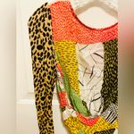 Blank London leopard abstract multi print cropped wrap top Black Size XS Photo 1
